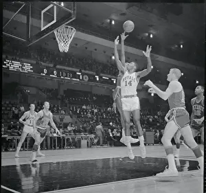 Oscar Robertson and Willie Jones Competing for Basketball