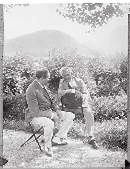 Oscar Straus Speaking with a Colleague