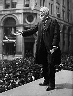 Speaking Prints: Oscar Strauss Speaking On Elevated Platf