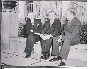 Oscar Torp with Hans Hedtoft and Tage Erlander