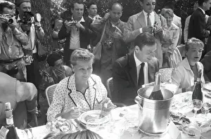 Oscar Winning French Star Simone Signoret Enjoys the Cannes Film Festival