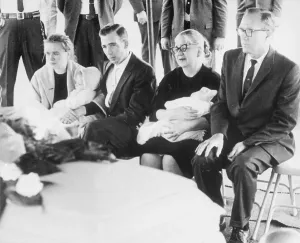 Widow Prints: Oswald Family At Graveside Ceremony