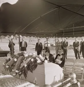 Widow Prints: Oswald Family At Graveside Ceremony
