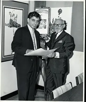 Otto L Prints: Otto Bettmann Posing by Illustrations