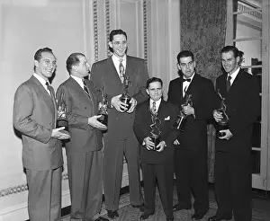 Otto Graham and Other Athletes With Trophies