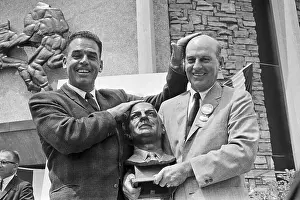 Canton Prints: Otto Graham With Coach and Coach's Bust