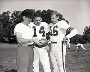 Otto Graham Discussing Football With Paul Brown and George Ratterman