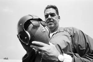 Carlisle Prints: Otto Graham Holding Football With Helmet