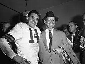 Otto Graham and Paul Brown Smiling