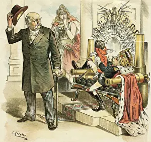 Wilhelm Ii Prints: Otto von Bismarck Resigning to Emperor William II