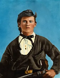 Outlaw Prints: Outlaw Jesse James Holding Rifle