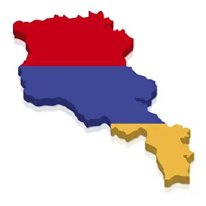 Dimensional Prints: Outline and flag of Armenia, 3D