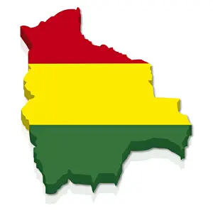 Dimensional Prints: Outline and flag of Bolivia, 3D