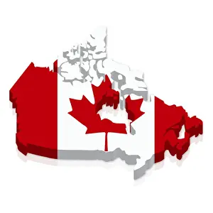 Dimensional Prints: Outline and flag of Canada, 3D