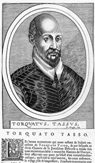 Oval Prints: Oval Portrait Torquato Tasso From Book