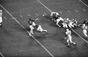 Overhead Action Shot Joe Namath Passing