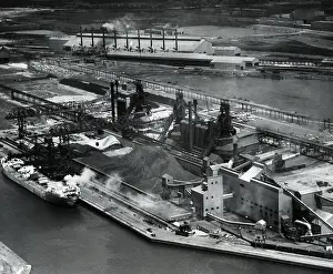 Steel Prints: Overhead Of Steel Manufacturing Plant