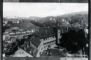Lausanne Prints: Overhead View of Lausanne, Switzerland