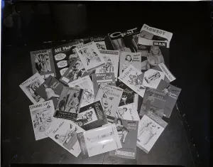 Pornography Prints: Overhead View Pornographic Magazines