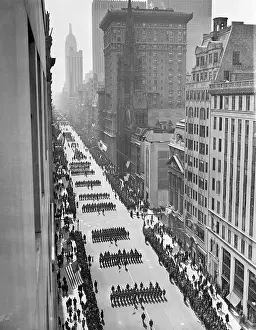 Overhead View of St. Patrick's Parade