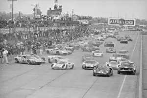 Sebring Prints: Overhead View of Start of Sports Car Race