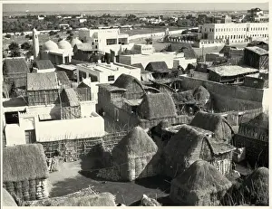 Overhead View of Thatched Huts