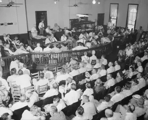Sumner Prints: Overhead View of Trial Proceedings