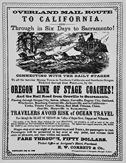 Huty38029 Prints: Overland Mail Route To California