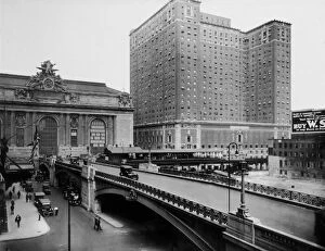 Grand Central Terminal Gallery: The Overpass; Exterior view of the overpass outside Grand Central Terminal, New York City