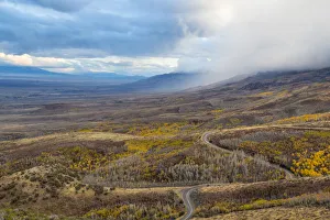 Images Dated 19th October 2015: Overview of Angel Lake Road State Scenic Byway, Humboldt National Forest, Nevada, USA