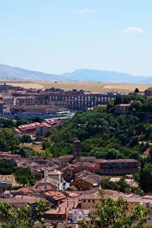 Images Dated 28th July 2015: Overview Skyline of Segovia, Unesco, Spain