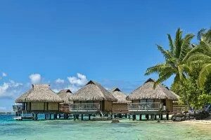 Images Dated 15th March 2013: Overwater bungalows, Bora Bora, French Polynesia, South Pacific, Oceania