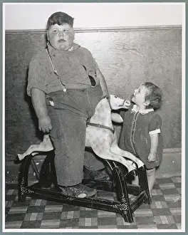 Gloucester Prints: Overweight Boy Playing