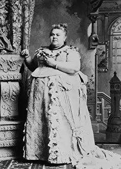 Overweight Woman in Evening Gown