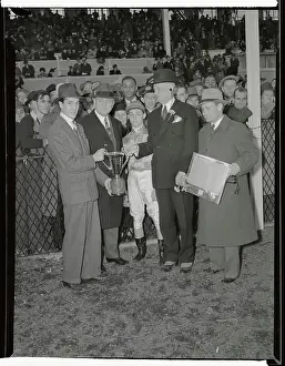 Baltimore Prints: Owner of Challedon Receiving Trophy