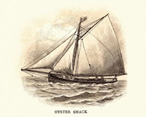 Images Dated 24th May 2017: Oyster Smack, a traditional fishing boat 19th Century