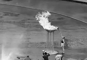 Helsinki Prints: Paavo Nurmi Lighting Olympic Flame