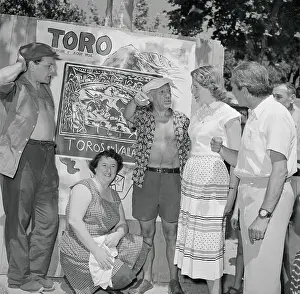 Pablo Picassco Explaining His Poster to a Group