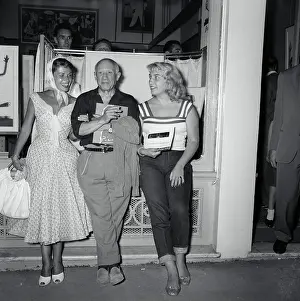 Pablo Picasso with Daughter and Colleague