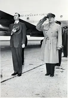 Passenger Airplane Prints: Pace and MacArthur During Salute