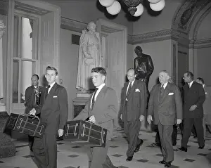 Page Boys and White House Officials with Electoral Ballots