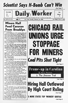 Headline Prints: Front Page Of The Daily Worker