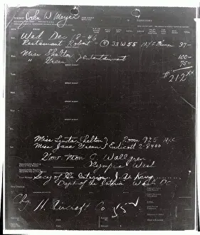 John W Prints: A Page From John W. Meyer's Expense Records