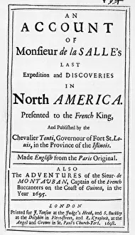 Page Prints: Front Page/La Salle'S Expedition Book