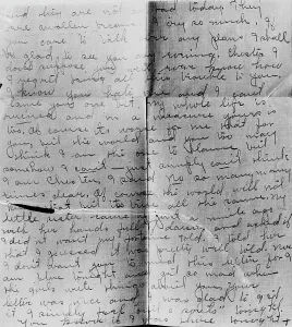 Handwriting Prints: Page from a Letter Written by Grace Brown
