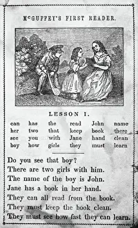 Page from McGuffey's First Reader