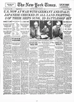 Front Page of the New York Times