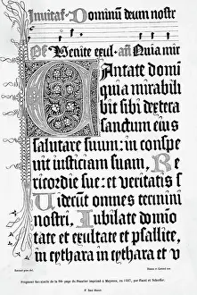 Page Prints: Page Of Psalm Book, With Decorative Type