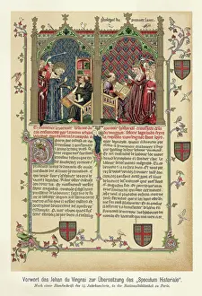 French Text Prints: Page From The Speculum Historale