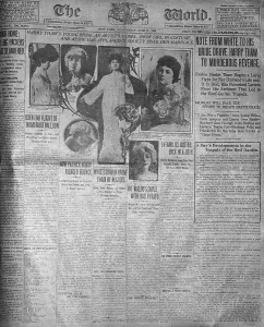 Headline Prints: Front Page of World Newspaper Headlining Stanford White Murder Case